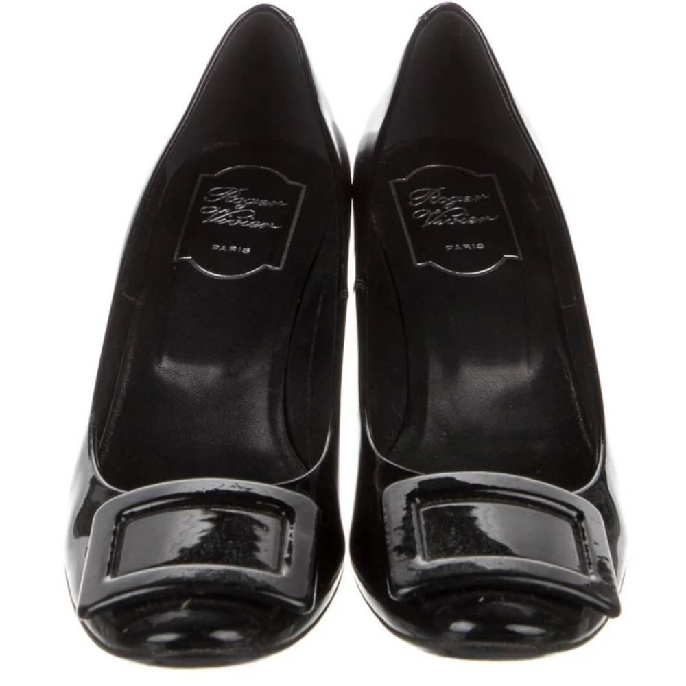 NWOT Women's Roger Vivier Patent Leather Wedge Pumps